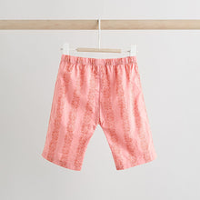 Load image into Gallery viewer, Pink Paisley 100% Cotton Woven Floral Baby Trousers Set (0mths-18mth)
