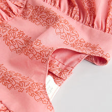 Load image into Gallery viewer, Pink Paisley 100% Cotton Woven Floral Baby Trousers Set (0mths-18mth)
