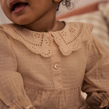 Load image into Gallery viewer, Peach Pink Baby Bloomer Romper
