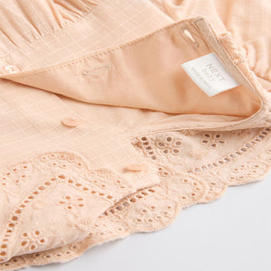 Peach Pink Baby Bloomer Romper