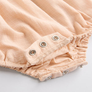 Peach Pink Baby Bloomer Romper