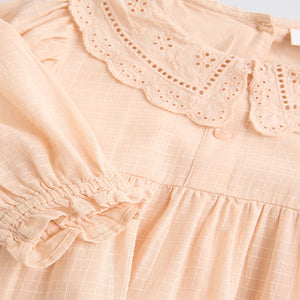 Peach Pink Baby Bloomer Romper