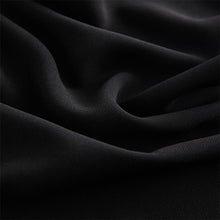 Load image into Gallery viewer, Black Crepe Long Sleeve Button Down Shirt
