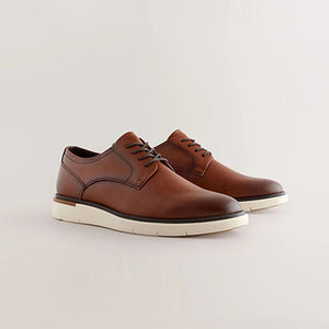 Tan Brown Sports Wedge Shoes