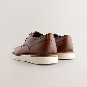 Tan Brown Sports Wedge Shoes