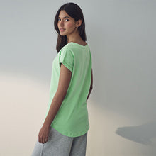 Load image into Gallery viewer, Green Cap Sleeve T-Shirt Top
