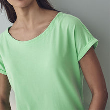 Load image into Gallery viewer, Green Cap Sleeve T-Shirt Top
