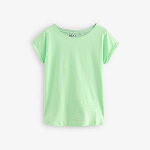 Green Cap Sleeve T-Shirt Top