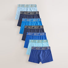 Load image into Gallery viewer, Blue with Gold Waistband Trunks 7 Pack (3-12yrs)
