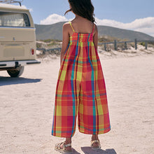 Load image into Gallery viewer, Bright Check Wide Leg Playsuit (3-12yrs)
