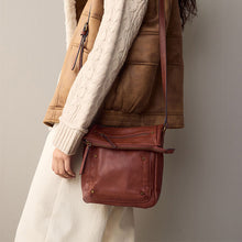 Load image into Gallery viewer, Tan Brown Washed Messenger Bag
