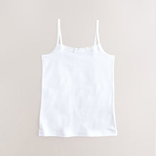 Load image into Gallery viewer, White 5 Pack Elastic Strappy Cami Vests (2-12yrs)
