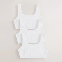 Load image into Gallery viewer, White Scoop Crop Tops 3 Pack (9-12yrs)
