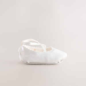 White Baby Bow Occassion Shoes