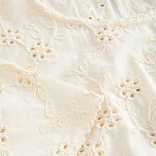 Load image into Gallery viewer, Cream Textured Floral Cornelli Embroidered Short Sleeve
