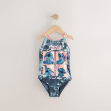 Load image into Gallery viewer, Grey Tie Dye Lilo &amp; Stitch Swimsuit (3-12yrs)
