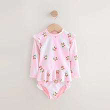 Load image into Gallery viewer, Pink Strawberry Sunsafe Swim Set (6mths-6yrs)
