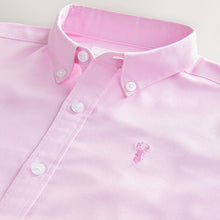 Load image into Gallery viewer, Pink Logo Short Sleeve Cotton Rich Oxford Shirt (3-12yrs)
