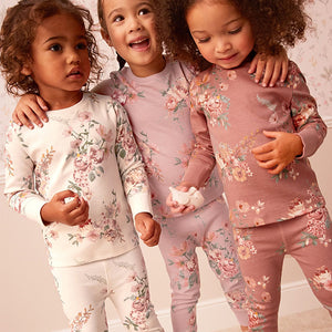 Neutral Floral Pyjamas 3 Pack (12mths-9yrs)