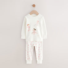 Load image into Gallery viewer, Pink/Cream Ballerina Long Sleeve Snuggle Pyjamas 3 Pack (3-12yrs)
