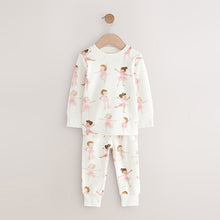 Load image into Gallery viewer, Pink/Cream Ballerina Long Sleeve Snuggle Pyjamas 3 Pack (3-12yrs)

