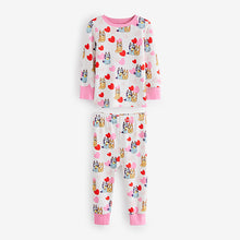 Load image into Gallery viewer, Pink Bluey Long Sleeved Snuggle 100% Cotton Pyjamas 2 Pack (12mths-7yrs)
