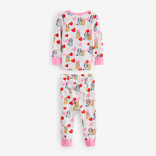 Load image into Gallery viewer, Pink Bluey Long Sleeved Snuggle 100% Cotton Pyjamas 2 Pack (12mths-7yrs)

