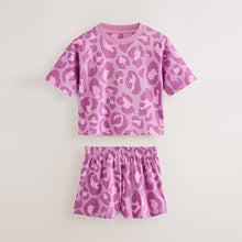 Load image into Gallery viewer, Purple/Orange Short Pyjamas 3 Pack (3-12yrs)
