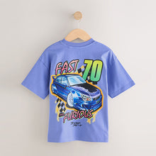Load image into Gallery viewer, Purple 100% Cotton Fast And Furious Short Sleeve T-Shirt (3-12yrs)
