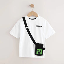 Load image into Gallery viewer, White Minecraft Bag T-Shirt (3-12yrs)
