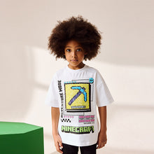 Load image into Gallery viewer, White Bold Minecraft T-Shirt (4-12yrs)
