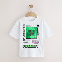 Load image into Gallery viewer, White Bold Minecraft T-Shirt (4-12yrs)
