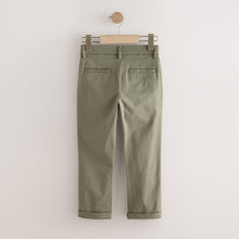 Load image into Gallery viewer, Olive Green Regular Fit Stretch Chino Trousers (3-12yrs)
