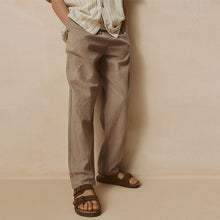 Load image into Gallery viewer, Taupe Linen Blend Trousers (3-12yrs)
