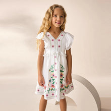 Load image into Gallery viewer, White Embroidered Summer Dress (3-12yrs)
