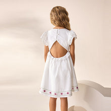 Load image into Gallery viewer, White Embroidered Summer Dress (3-12yrs)
