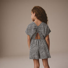 Load image into Gallery viewer, Black/White Printed Playsuit (3-12yrs)
