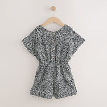 Load image into Gallery viewer, Black/White Printed Playsuit (3-12yrs)
