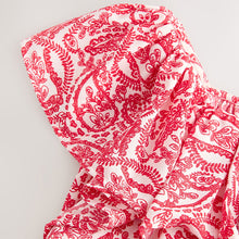 Load image into Gallery viewer, Red Paisley Frill Summer Dress (3-12yrs)
