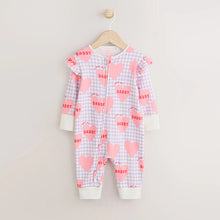 Load image into Gallery viewer, Lilac Daddy Family Two Way Zip Baby Sleepsuit (0mths-12mth)
