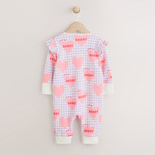 Load image into Gallery viewer, Lilac Daddy Family Two Way Zip Baby Sleepsuit (0mths-12mth)

