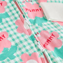 Load image into Gallery viewer, Green Mummy Family Two Way Zip Baby Sleepsuit (0mths-12mth)
