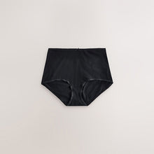 Load image into Gallery viewer, Black Full Brief Cotton Rich Knickers 5 Pack
