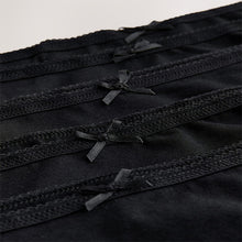 Load image into Gallery viewer, Black Full Brief Cotton Rich Knickers 5 Pack
