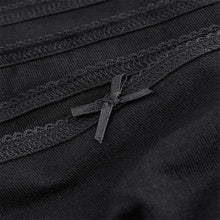 Load image into Gallery viewer, Black Short Cotton Rich Knickers 5 Pack
