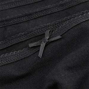 Black Short Cotton Rich Knickers 5 Pack