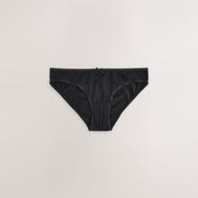 Load image into Gallery viewer, Black Bikini Cotton Rich Knickers 5 Pack
