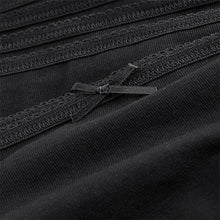 Load image into Gallery viewer, Black Bikini Cotton Rich Knickers 5 Pack
