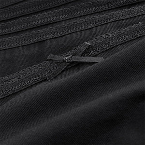 Black Bikini Cotton Rich Knickers 5 Pack