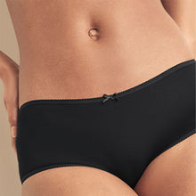 Load image into Gallery viewer, Black Midi Cotton Rich Knickers 5 Pack
